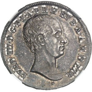 Toscane (Grand-duché de), Ferdinand III de Lorraine restauré (1814-1824). Demi-francescone (grand buste) 1823, Florence.