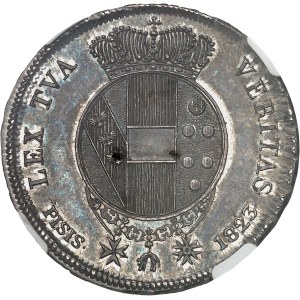 Toscane (Grand-duché de), Ferdinand III de Lorraine restauré (1814-1824). Demi-francescone (grand buste) 1823, Florence.