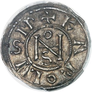 Vatican, John VIII (872-882). Denarius with Charles the Bald or Charles the Fat ND, Rome.