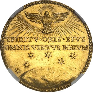 Vatican, Clément X (1670-1676). Médaille d’Or, le Saint-Esprit source d’inspiration des vertus humaines, par Gerolamo Lucenti 1670 - An I, Rome.