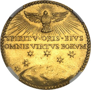 Vatican, Clement X (1670-1676). Gold Medal, The Holy Spirit inspires human virtue, by Gerolamo Lucenti 1670 - Year I, Rome.