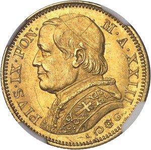 Vatican, Pius IX (1846-1878). 20 lire 1868 - Year XXII, R, Rome.