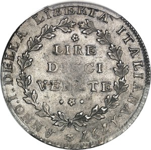 Venice, Provisional Government (1797-1798). 10 lire of Venice 1797, V, Venice.