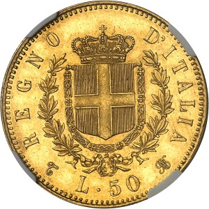 Victor-Emmanuel II (1861-1878). 50 lira 1864, R, Rome.