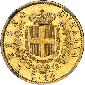 Victor-Emmanuel II (1861-1878). 20 lire 1870, R, Rome.