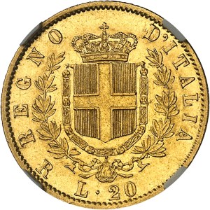 Victor-Emmanuel II (1861-1878). 20 lire 1870, R, Rome.