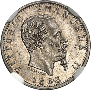 Victor-Emmanuel II (1861-1878). 20 centesimi, 1er type à l’écu 1863/2 BN, T, Turin.