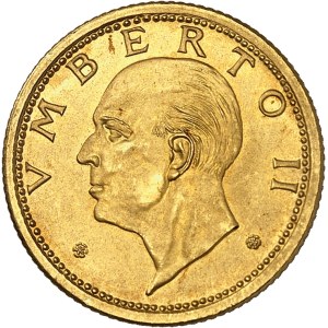 Umberto II (9 mai au 13 juin 1946). Essai monétaire, au module de 20 lire (Frappe spéciale) ND (1946).