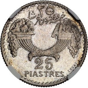 Liban (République du). Essai de 25 piastres 1929, Paris.