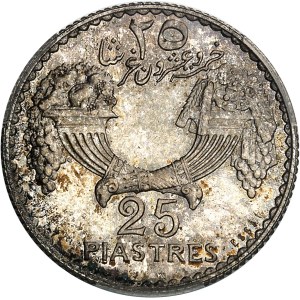 Liban (République du). Essai de 25 piastres, Frappe spéciale (SP) 1929, Paris.