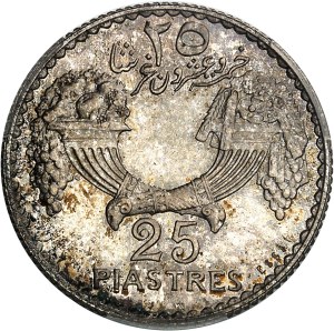 Lebanon (Republic of). Test of 25 piastres, Frappe spéciale (SP) 1929, Paris.