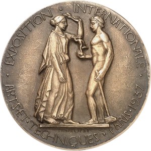 IIIe République (1870-1940). Medal (cast iron), Exposition Internationale des Arts et Techniques de Paris by H. Dropsy 1937, Paris (Arthus-Bertrand).