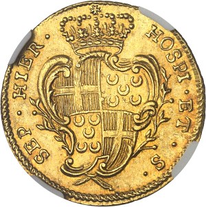 Emmanuel Pinto (1741-1773). 4 sequins ND (1742), Valletta.