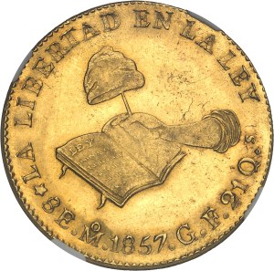 Republic of Mexico (1821-1917). 8 escudos 1857 GF, M°, Mexico City.