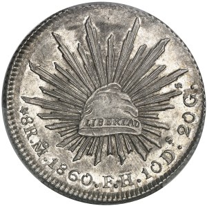 Republic of Mexico (1821-1917). 8 reales 1860 FH, M°, Mexico City.