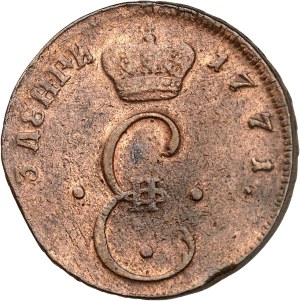 Catherine II (1762-1796). Para or 3 dengas 1771, S, Sadhora (present-day Ukraine).