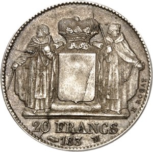 Honoré V (1819-1841). Essai de 20 francs, en argent, by É. Rogat 183- (1838), Monaco.