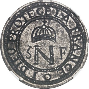 First Empire / Napoleon I (1804-1814). 5 francs (1 ounce), siege of Cattaro, without grenades 1813, Cattaro.