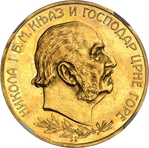 Nicholas I (1910-1918). 100 perpera, bare head 1910, Vienna.