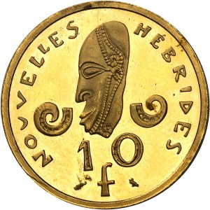 Fifth Republic (1958 to present). 10-franc gold coin, Frappe spéciale (SP) 1967, Paris.