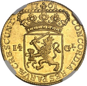 Zeeland, Republic of the Seven United Provinces of the Netherlands (1581-1795). 14 florins 1761, Middelbourg.