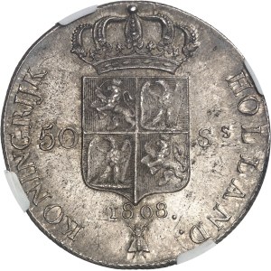 Hollande (royaume de), Louis Napoléon (1806-1810). 50 stuivers 1808, Utrecht.