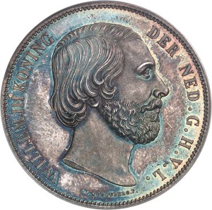 William III (1849-1890). 2 1/2 florins (2 1/2 gulden), Flan bruni (PROOF) 1849, Utrecht.