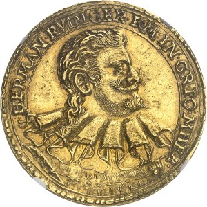 Sigismund III Vasa (1587-1632). Gold medal with a module of 5 ducats, opened by the Bromberg (Bydgoszcz) mint in 1596 by Hermann Rüdiger, by Rudolph Lehmann 1596, Bromberg (Bydgoszcz) or Fraustadt (Wschowa).