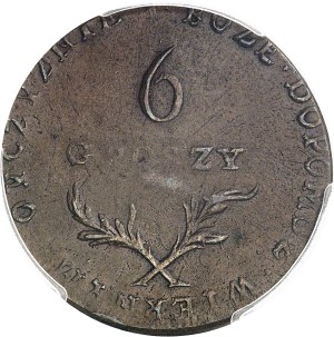Alexander I (1801-1825). 6 groszy, siege of Zamosc 1813, Zamosc.