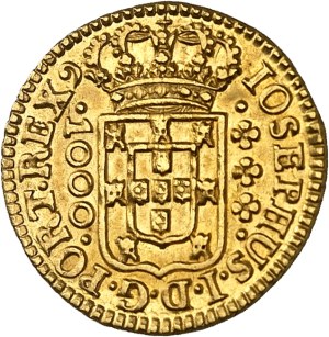 Joseph I (1750-1777). Quartinho or 1200 réis 1752, Lisbon.