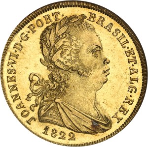 Jean VI (1799-1826). Half-peça of 3200 reis (2 escudos) 1822, Lisbon.