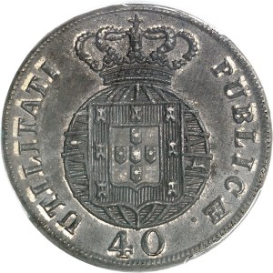 Jean VI (1799-1826). 40 réis (pataco) 1825, Lisbonne.