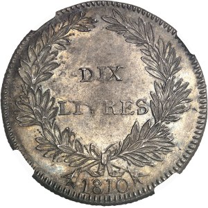 Premier Empire / Napoléon Ier (1804-1814). Dix livres ou piastre “Decaen” 1810, Port-Louis.