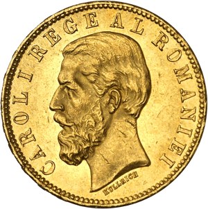 Charles I of Romania (1866-1914). 20 lei 1883, B, Bucharest.