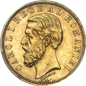 Charles I of Romania (1866-1914). 20 lei 1890, B, Bucharest.