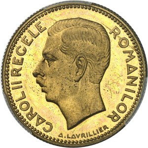 Carol II (1930-1940). 20 lei by Lavrillier, Flan bruni (PROOF) 1930, Paris.