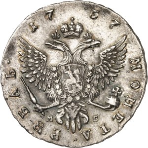Elisabeth (1741-1761). Rouble 1757 MБ, MMД, Moscow.