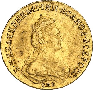Catherine II (1762-1796). 5 rubles 1786, СПБ, St. Petersburg.