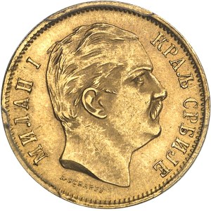 Milan Ier (1882-1889). 10 dinara 1882, V, Vienne.