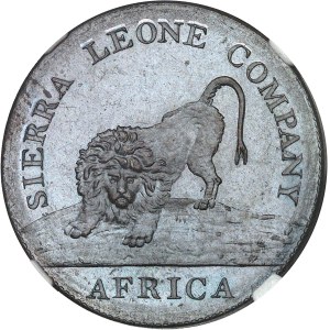 Colonie Britannique. 1 penny, petit module, Flan bruni (PROOF) 1791.