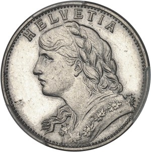 Helvetic Confederation (1848 to present). Single-face assay of 20 francs, for reduction of the Helvetia head, in nickel, Frappe spéciale (SP) ND (1909), Bern.