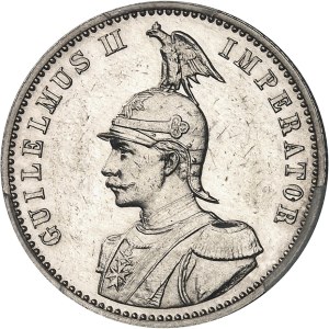German East Africa, Wilhelm II (1888-1918). Half-rolled, burnished blank (PROOF) 1891, Berlin.