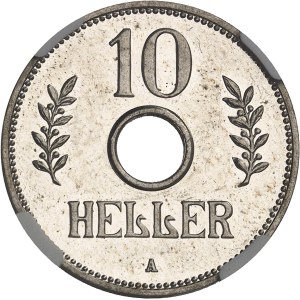 Afrique Orientale Allemande, Guillaume II (1888-1918). 10 heller, Flan bruni (PROOF) 1911, A, Berlin.