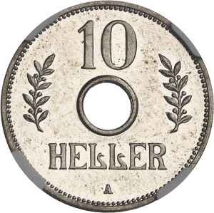 German East Africa, Wilhelm II (1888-1918). 10 heller, Flan bruni (PROOF) 1911, A, Berlin.