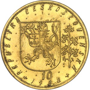 Première république tchécoslovaque (1918-1938). 10 ducats 1932, Kremnitz.
