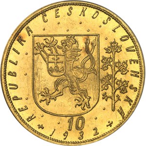 Première république tchécoslovaque (1918-1938). 10 ducats 1932, Kremnitz.
