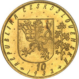 First Czechoslovak Republic (1918-1938). 10 ducats 1932, Kremnitz.