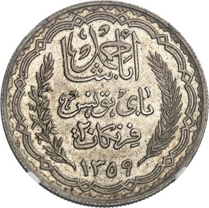 Ahmed, Bey (1929-1942). 20 francs AH 1359 (1940), Paris.
