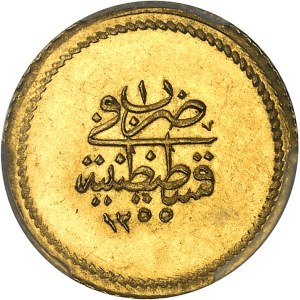 Abdülmecid Ier ou Abdul Mejid (1839-1861). Memduhiye altin AH 1255/1 (1839), Constantinople.