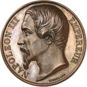 Second Empire / Napoleon III (1852-1870). Medal, capture of the Kinbourn peninsula by the Franco-British fleet, after Borrel 1855 (bust from 1853), Paris.